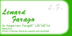 lenard farago business card