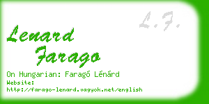 lenard farago business card